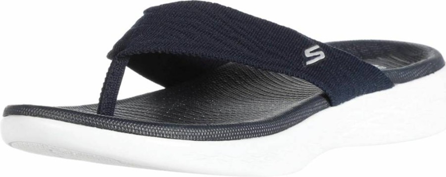 Skechers On-The-Go 600 Comfortable Walking Shoes for Women - Sunny Navy, Size 8 B (M)