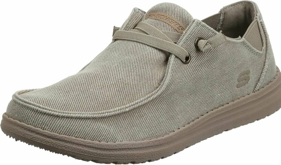 Skechers Men's Melson-Raymon Canvas Slip-On Moccasin Shoes Comfortable Casual Loafers