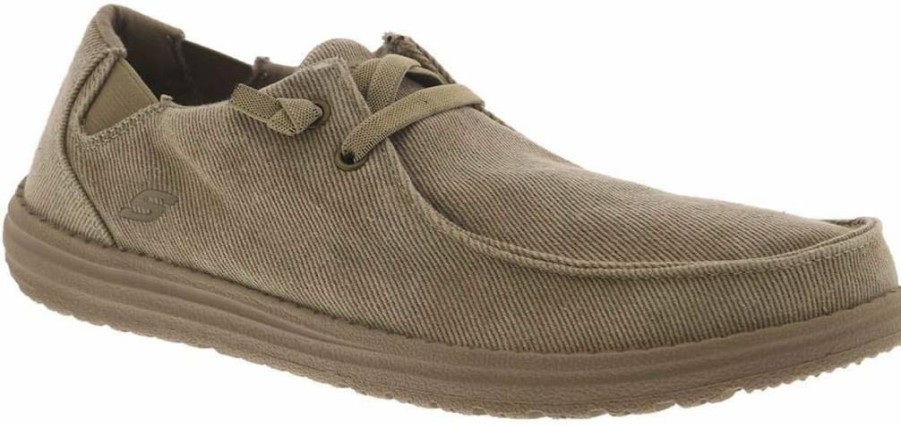 Skechers Men's Melson-Raymon Canvas Slip-On Moccasin Shoes Comfortable Casual Loafers