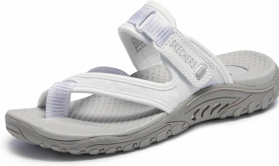 Skechers Women's Reggae Toe Thong Sandals - Comfortable Slide Sandals for Everyday Wear