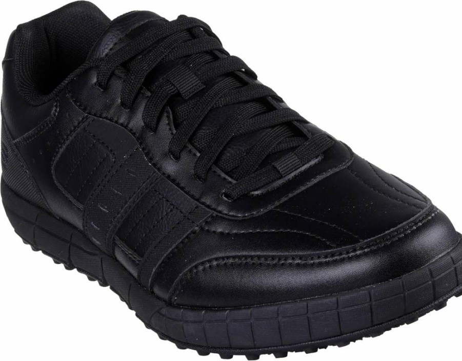 Skechers Men's Elston 2.0 SR Slip-Resistant Work Shoes for Food Service - Non-Slip Lace-Up Safety Shoes
