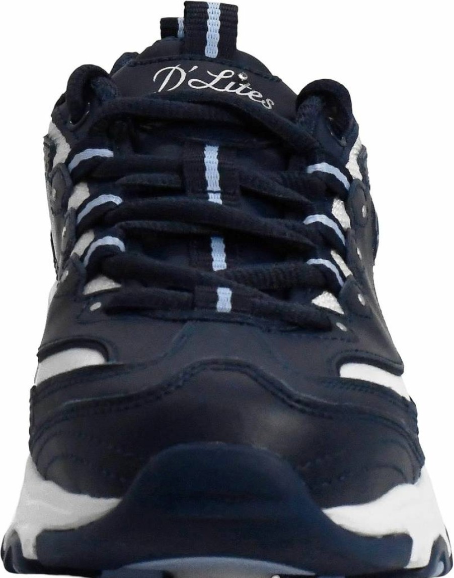 Skechers Women's D'Lites Fresh Start Memory Foam Sneakers - Comfortable Lace-Up Walking Shoes for Women