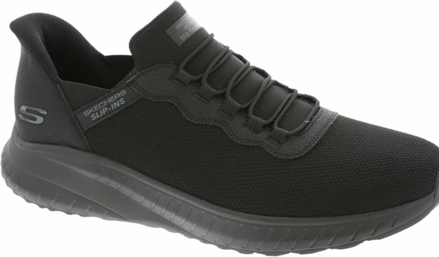Skechers Men's Slip-On Squad Chaos Work Shoes for Food Service - Slip-Resistant Comfort Sneakers