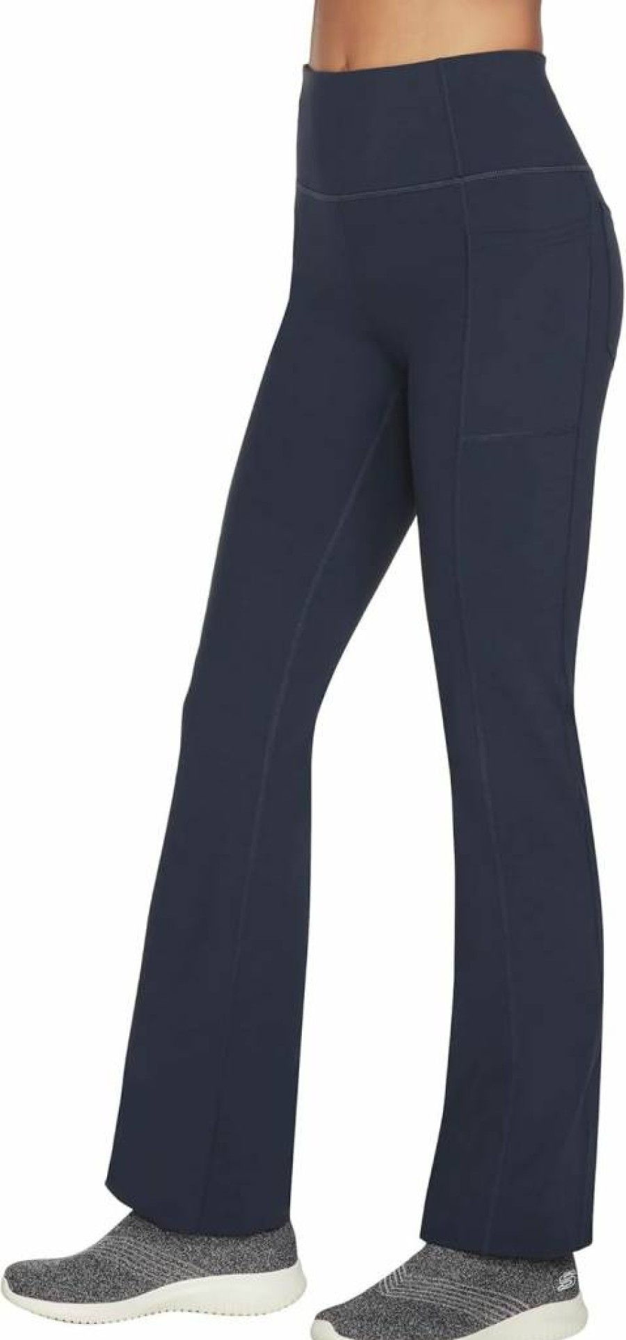 Skechers Women's Go Walk High Waisted Flare Legging - Comfortable Stretch Pants for Walking & Travel