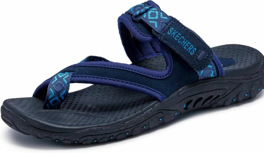 Skechers Women's Reggae Trailway Flip Flops - Lightweight Comfortable Sandals for Women