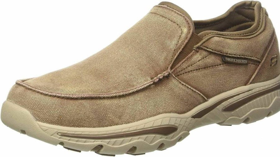 Skechers Men's Relaxed Fit Creston Moc Toe Sneakers - Comfortable Slip-On Shoes for Casual Wear