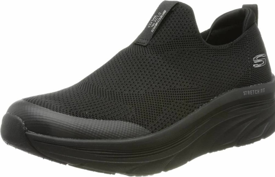 Skechers Women's D'Lux Walker Sneaker - Comfortable Walking Shoes with Rainbow Sky Design