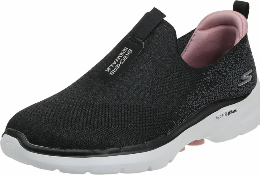 Skechers Women's Go Walk 6 Glimmering Sneakers - Lightweight Walking Shoes for Women with Comfortable Design