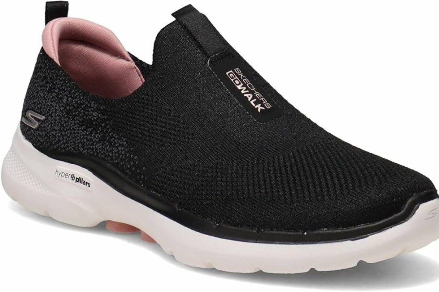 Skechers Women's Go Walk 6 Glimmering Sneakers - Lightweight Walking Shoes for Women with Comfortable Design