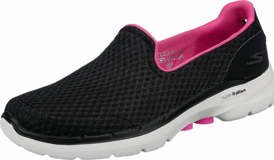 Skechers Women's Go Walk 6 Big Splash Walking Sneakers - Lightweight Slip-On Comfort Shoes for Women