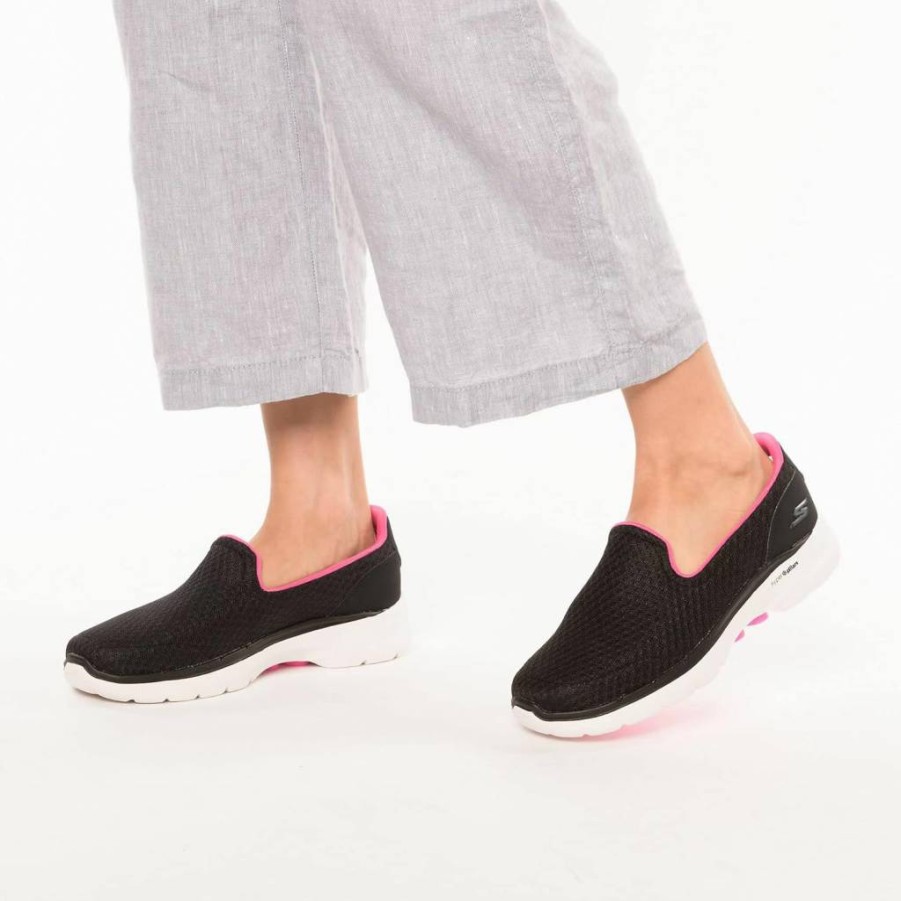 Skechers Women's Go Walk 6 Big Splash Walking Sneakers - Lightweight Slip-On Comfort Shoes for Women