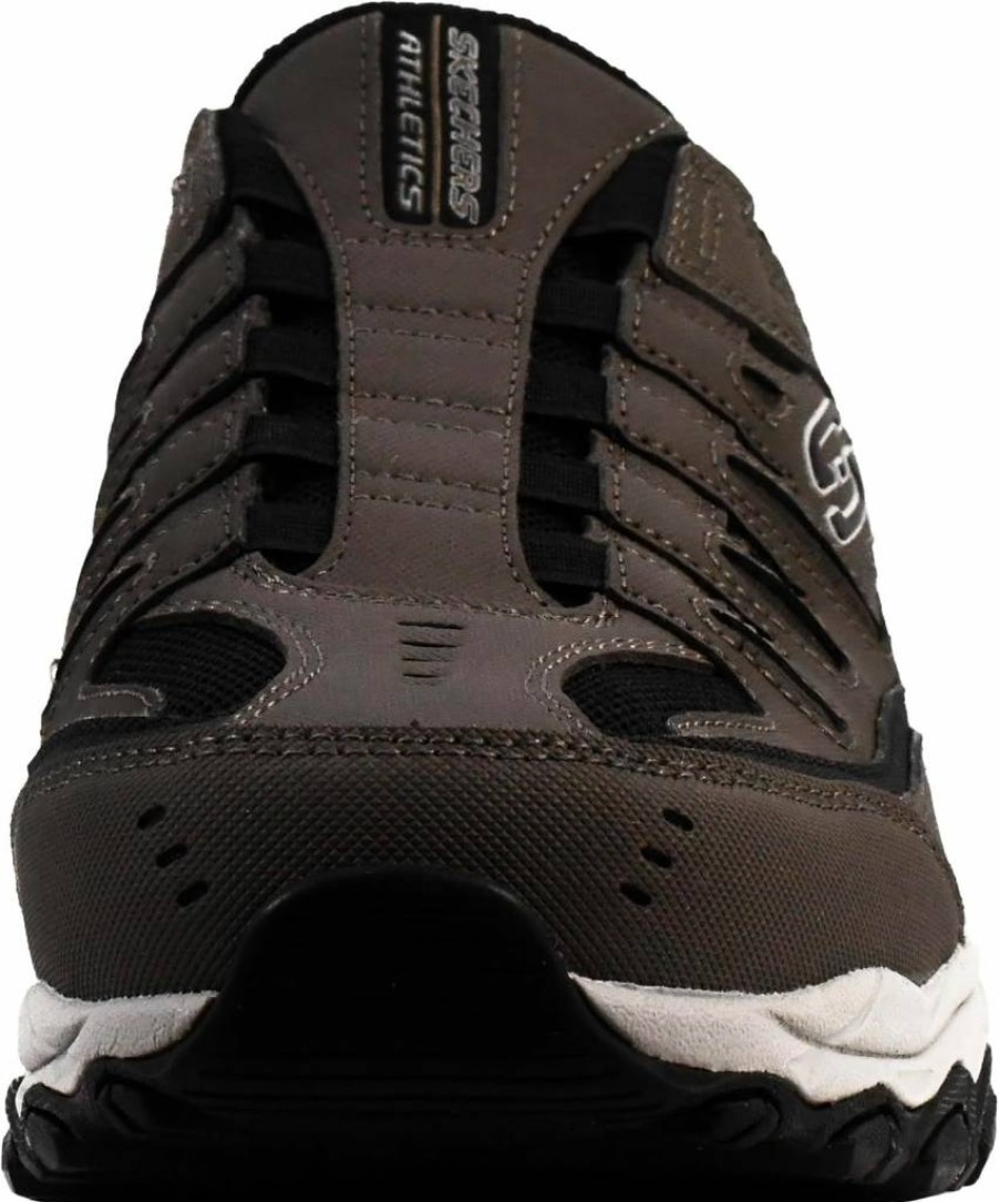 Skechers Men's Afterburn M-Fit Ridgeburn Hands-Free Slip-On Sneakers for Comfort and Convenience