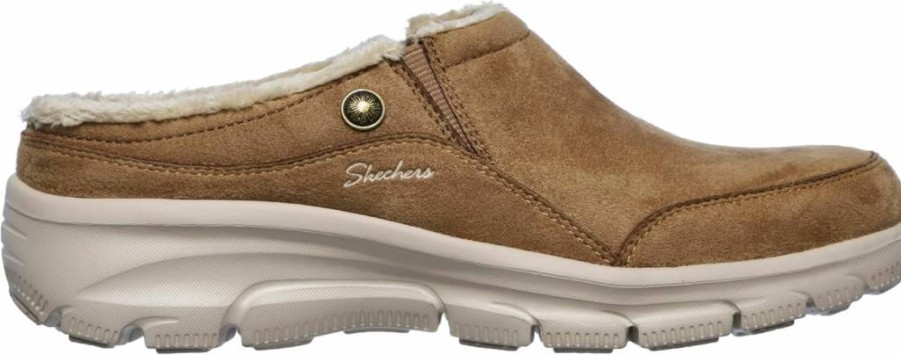 Skechers Women's Easy Going Latte Clog - Relaxed Fit Slip-On Comfort Casual Shoes
