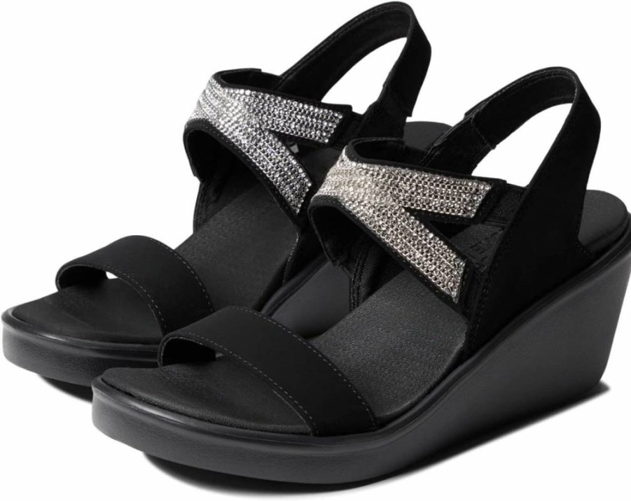 Skechers Women's Comfort Wedge Sandals - Lightweight & Cushioned Footbed for All-Day Wear