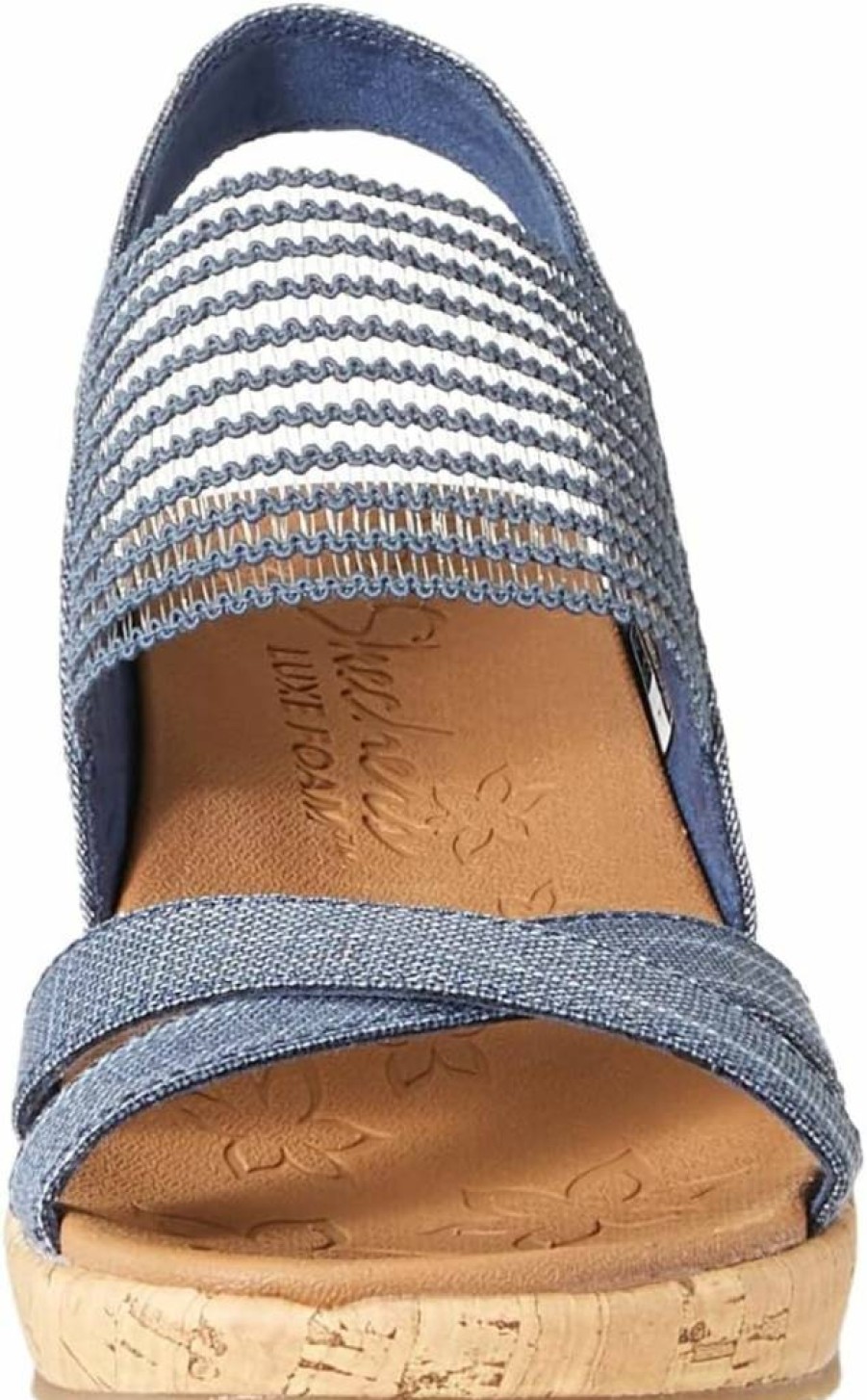 Skechers Women's Beverlee High Tea Wedge Sandal - Comfortable Casual Slip-On Platform Heel Shoes