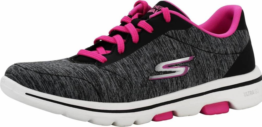 Skechers Women's Go Walk 5 True Sneaker - Lightweight Walking Shoes for Women - Comfortable Slip-On Design