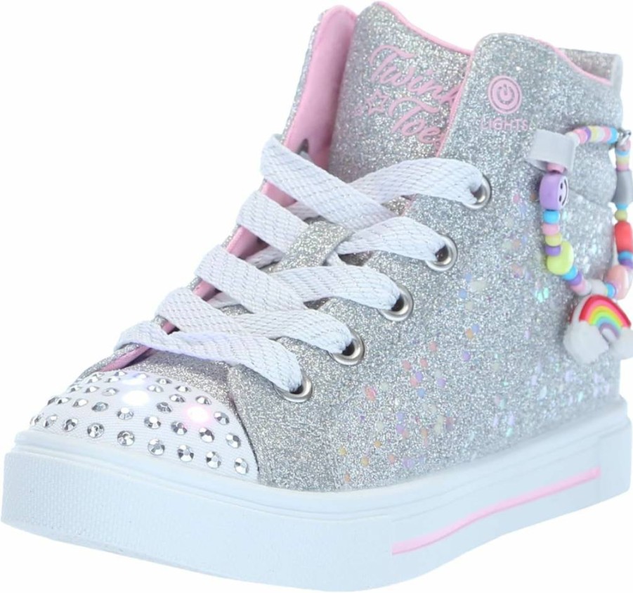 Skechers Girls' Twinkle Sparks Charm Bestie Lightweight Sneakers for Comfort and Style