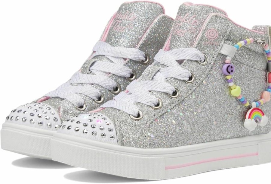 Skechers Girls' Twinkle Sparks Charm Bestie Lightweight Sneakers for Comfort and Style