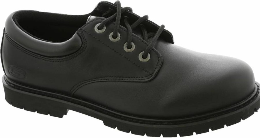 Skechers Men's Cottonwood Cantix Leather Slip-Resistant Work Shoes for Food Service Professionals