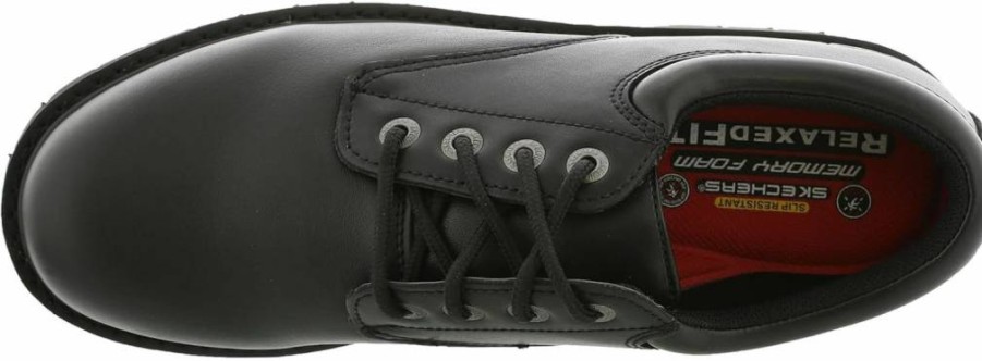 Skechers Men's Cottonwood Cantix Leather Slip-Resistant Work Shoes for Food Service Professionals