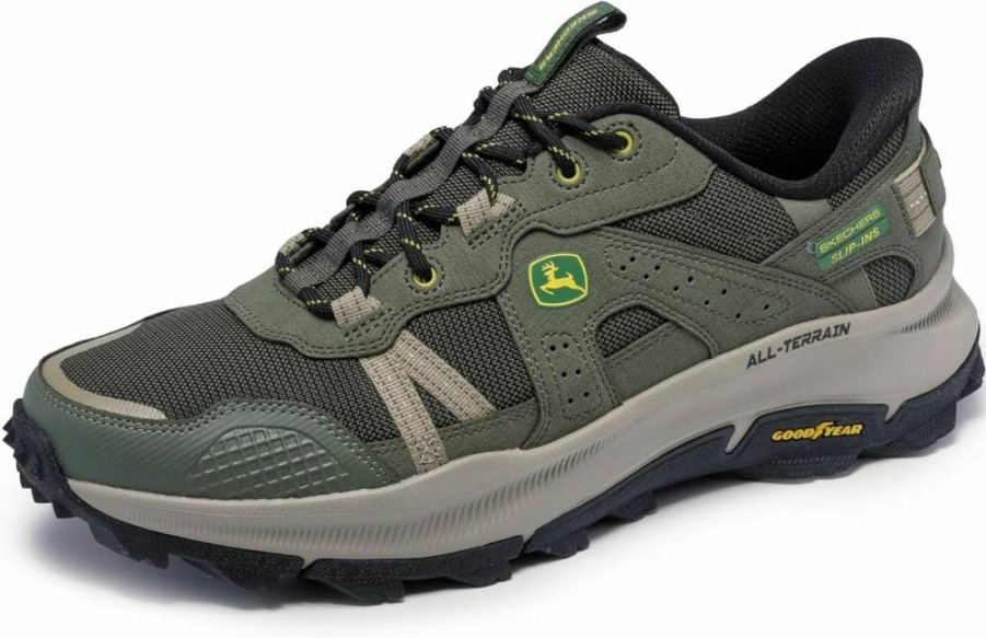 Skechers Men's John Deere Work Boots - Equalizer 5.0 Trail Harvester Lace-Up Shoes for Outdoor & Hiking