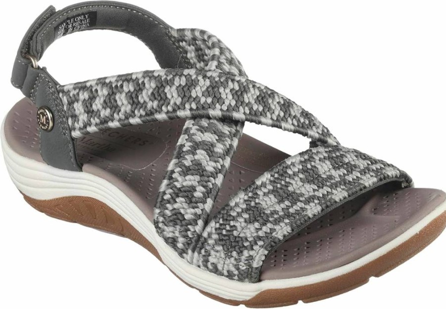 Skechers Women's Martha Stewart Reggae Cup Coastal Trail Flat Sandal - Lightweight Comfortable Beach Walking Shoes