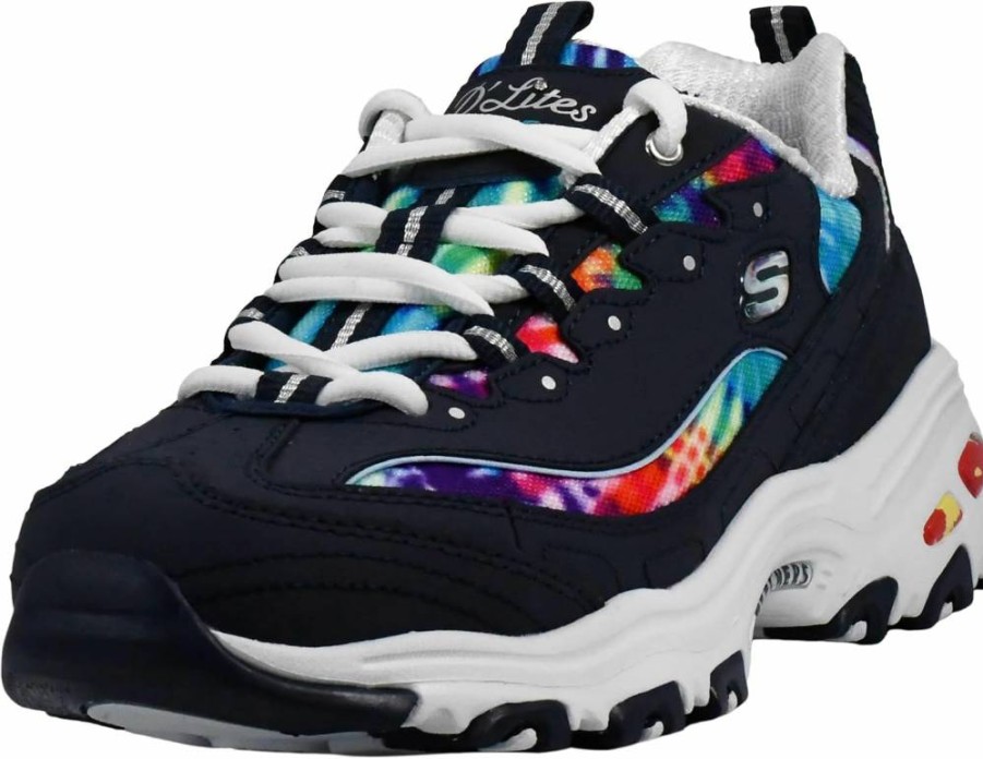 Skechers Women's D'Lites Summer Fiesta Sneaker - Lightweight Comfortable Walking Shoes for Women