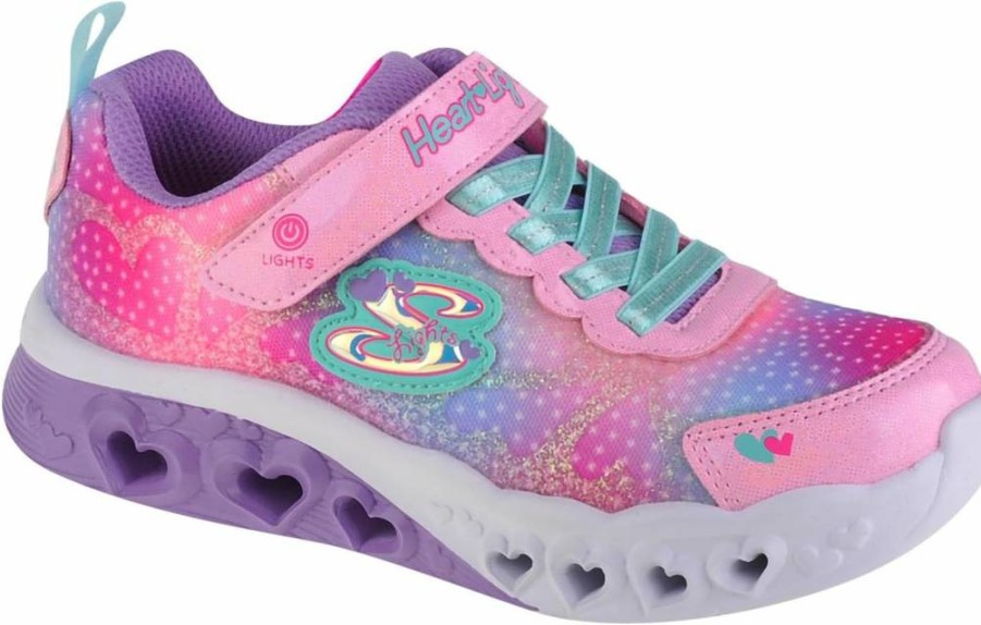Skechers Kids' Flutter Heart Light-Up Sneakers for Boys and Girls - Light-Up Shoes with Flashing LED Soles - Comfortable Unisex Children's Athletic Shoes