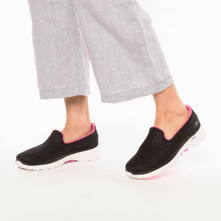 Skechers Go Walk 6 Big Splash Women's Walking Sneakers - Lightweight Slip-On Comfort Shoes