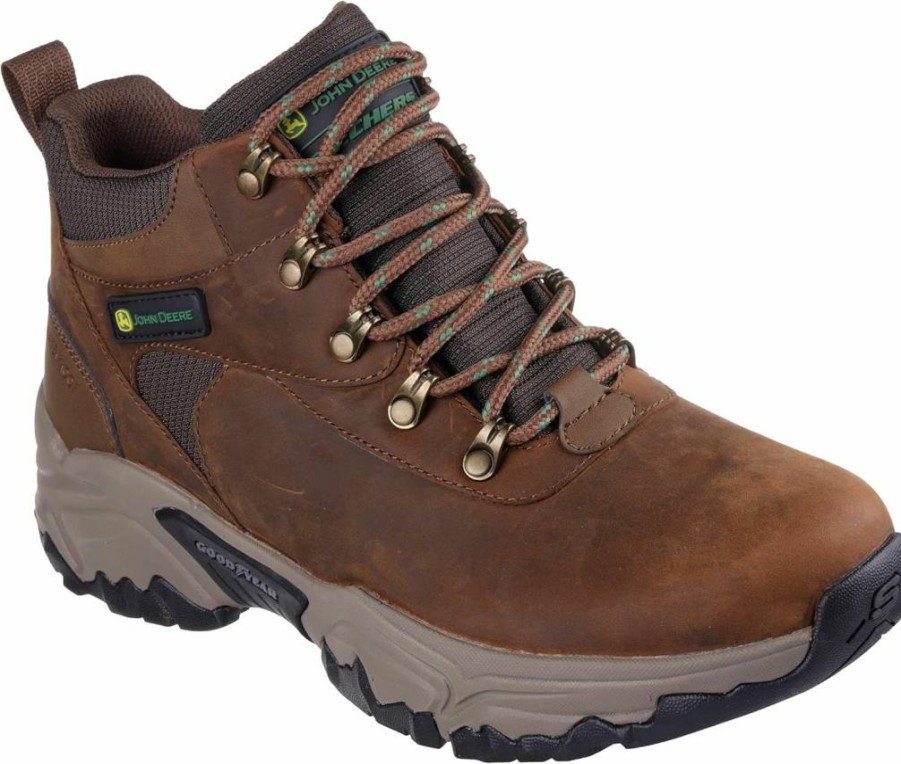 Skechers Men's Veckman John Deere Terraform Waterproof Hiking Boots for Outdoor Trekking