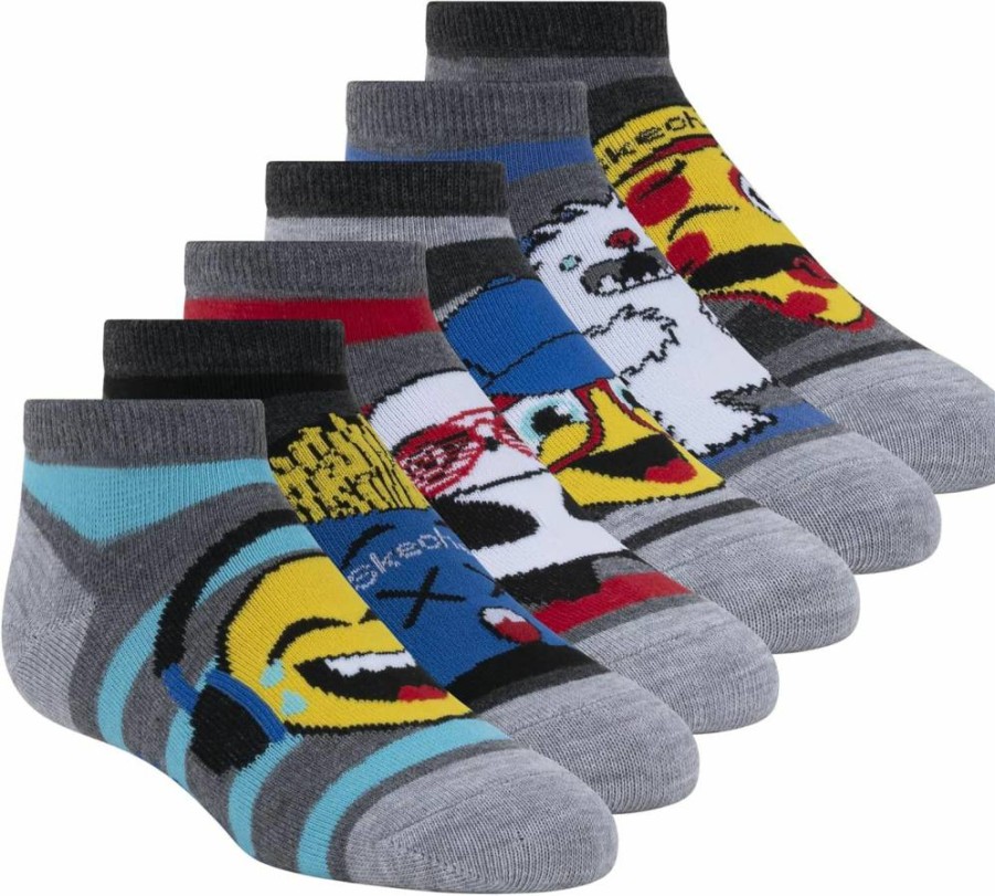 Skechers Boys' 6-Pack Low Cut Athletic Socks for Everyday Comfort