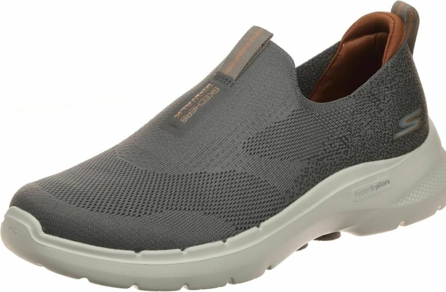 Skechers Men's Go Walk 6 Stretch Fit Slip-On Sneakers - Lightweight Comfort Walking Shoes for Men