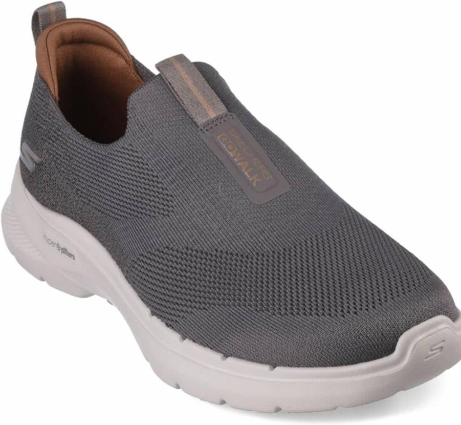 Skechers Men's Go Walk 6 Stretch Fit Slip-On Sneakers - Lightweight Comfort Walking Shoes for Men