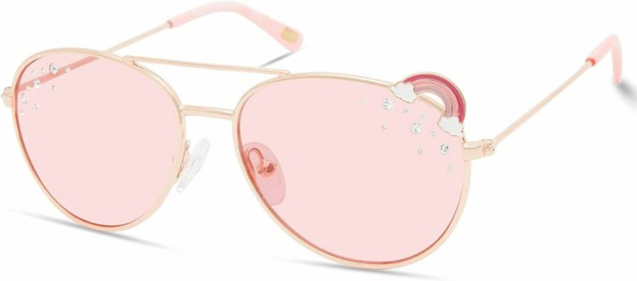 Skechers Girls' Sea9085 Pilot Sunglasses for Kids - UV Protection Stylish Aviator Sunglasses