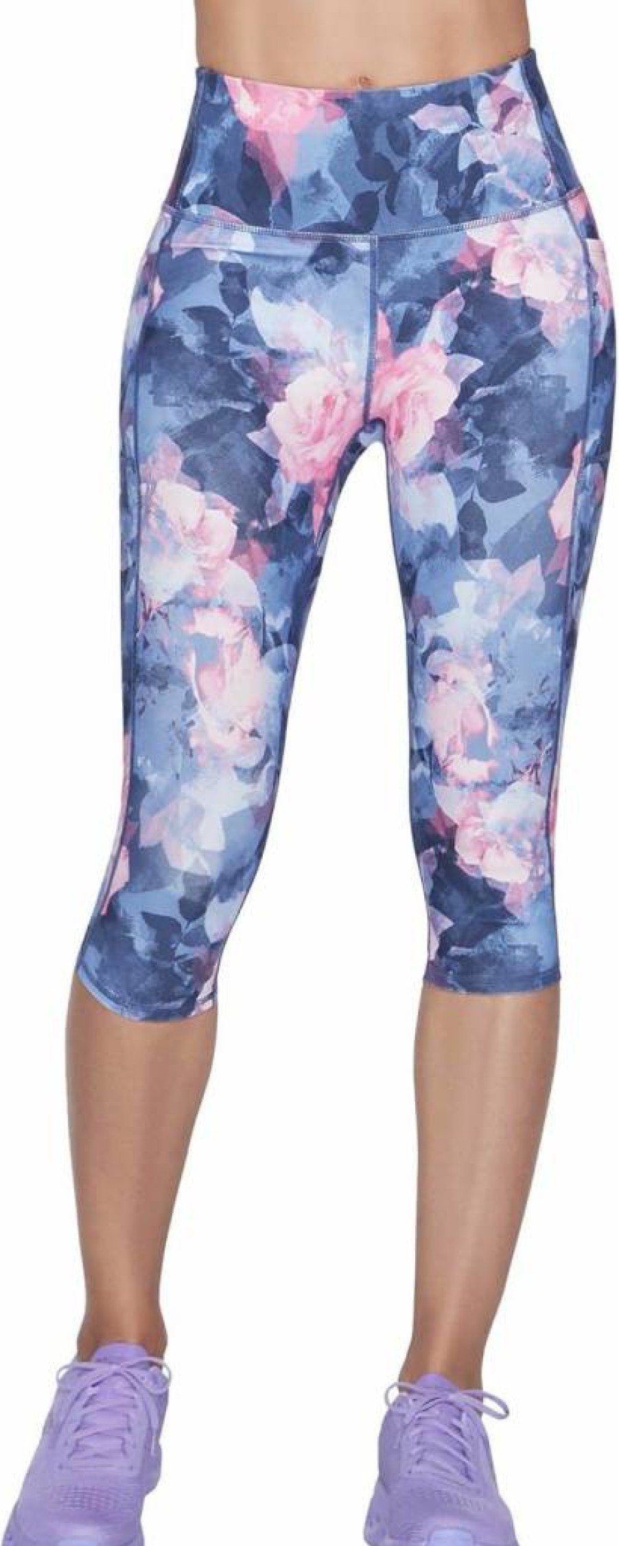 Skechers Women's Go Walk High Waisted Capri Pants - Comfortable Travel & Lounge Active Wear