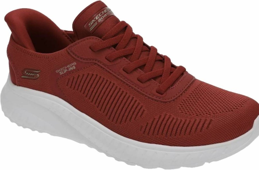 Skechers Women's Slip-On Sneakers Bobs Squad Chaos Comfortable Walking Shoes