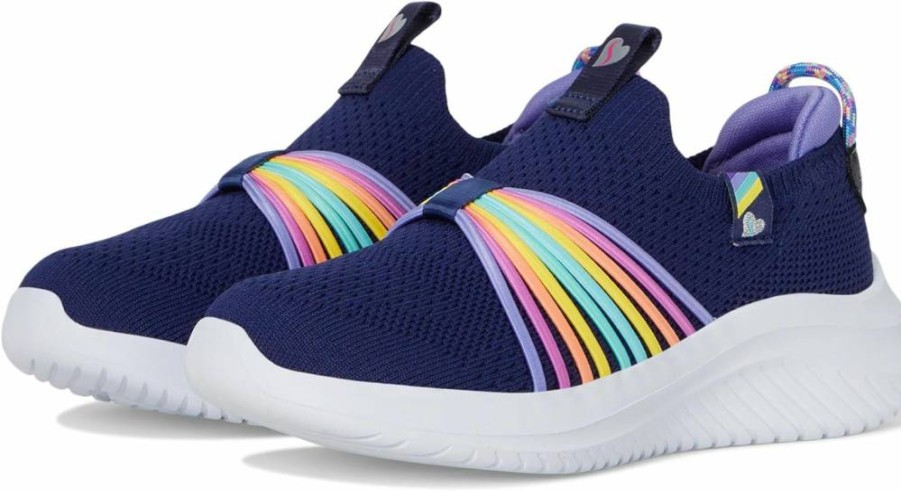 Skechers Girls' Rainbow Speed Sneakers - Ultra Flex 3.0 Lightweight Running Shoes for Kids