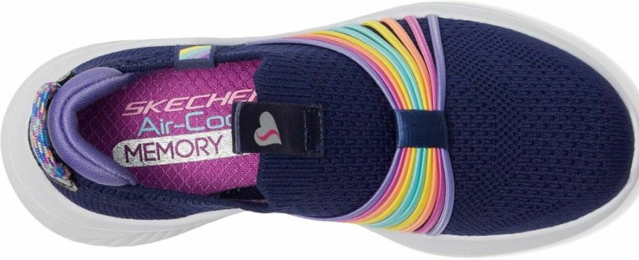 Skechers Girls' Rainbow Speed Sneakers - Ultra Flex 3.0 Lightweight Running Shoes for Kids