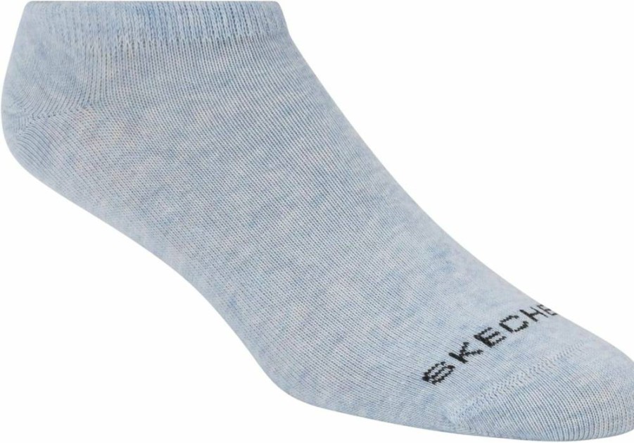 Skechers Women's 6-Pack No-Show Socks – Breathable Low-Cut Liner Socks for Comfort & Invisible Fit