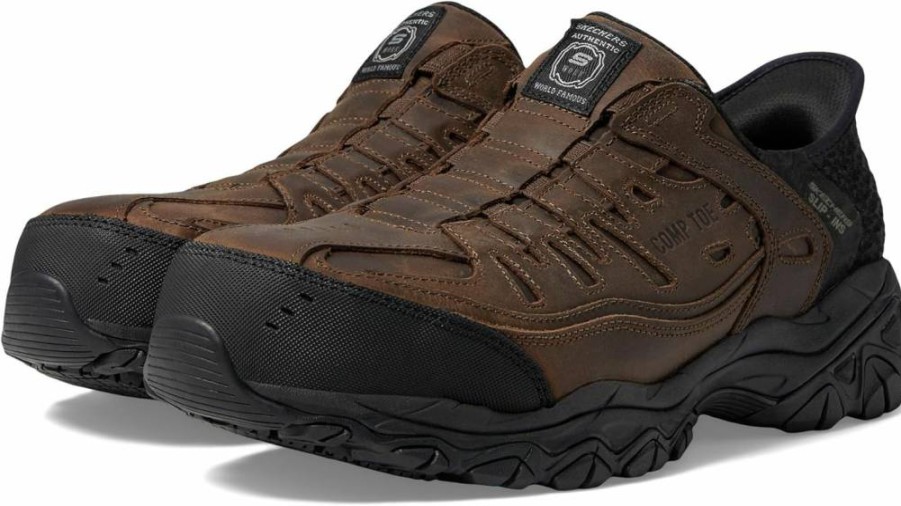 Skechers Men's Holdredge Ryker Slip-On Construction Work Shoes for Comfort and Safety