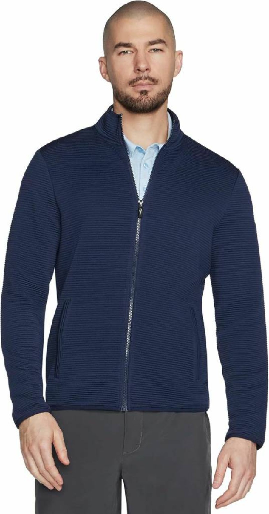 Skechers Men's Ottoman Jacket - Lightweight Hoodless Outerwear for Casual Wear