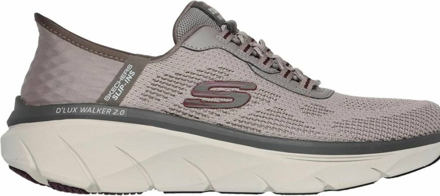 Skechers Men's D'Lux Walker 2.0 Slip-On Wide Width Rezinate Sneakers - Relaxed Fit Walking Shoes