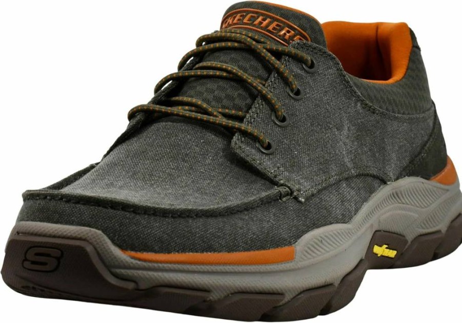 Skechers Men's Respected Loleto Slip-On Moc Toe Shoes with Bungee Lace for Comfort and Style