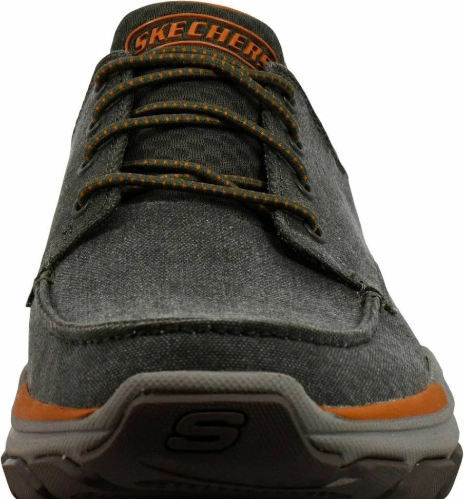 Skechers Men's Respected Loleto Slip-On Moc Toe Shoes with Bungee Lace for Comfort and Style