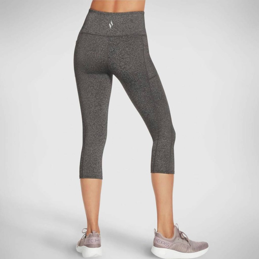 Skechers Women's Go Walk High Waist Yoga Leggings - Mid Calf Workout Pants for Walking & Running