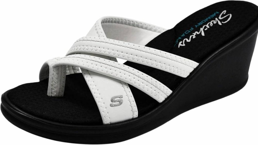 Skechers Women's Young At Heart Wedge Sandal - Comfortable Casual Slip-On Footwear for Women