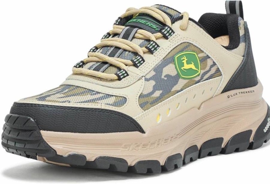 Skechers Men's John Deere D'Lux Trekker Soundguard Waterproof Work Boots with Lace-Up Design
