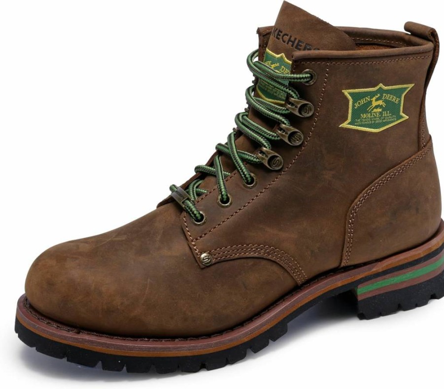 Skechers Men's John Deere Cascades Rammer Waterproof Hiking Boots for Outdoor Trekking
